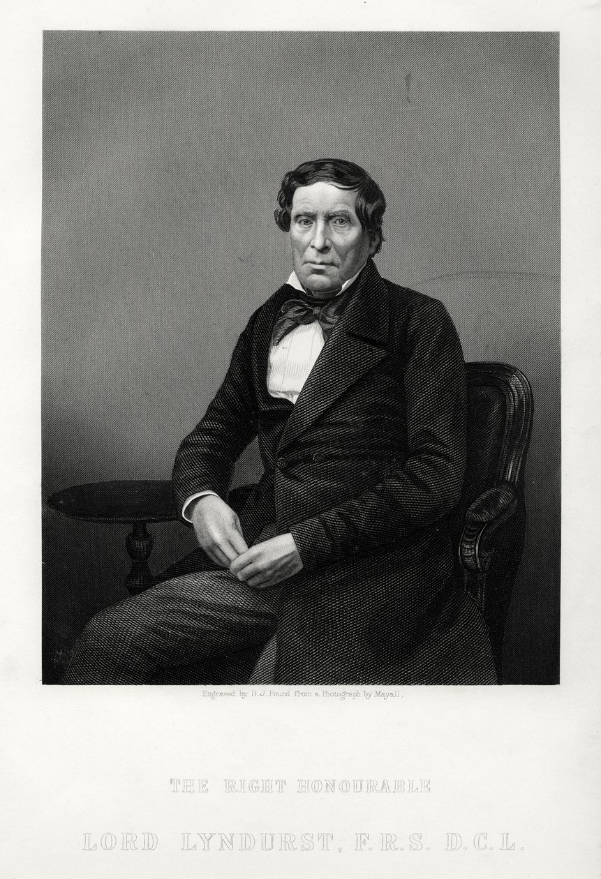 The Right Honorable John Singleton Copley, lordkansler och politiker, c1880 av Daniel John Pound