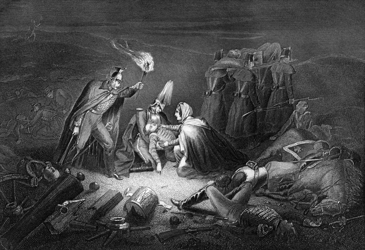 Slagfältet i Alma, natten efter slaget, 1854 1857. av Daniel John Pound