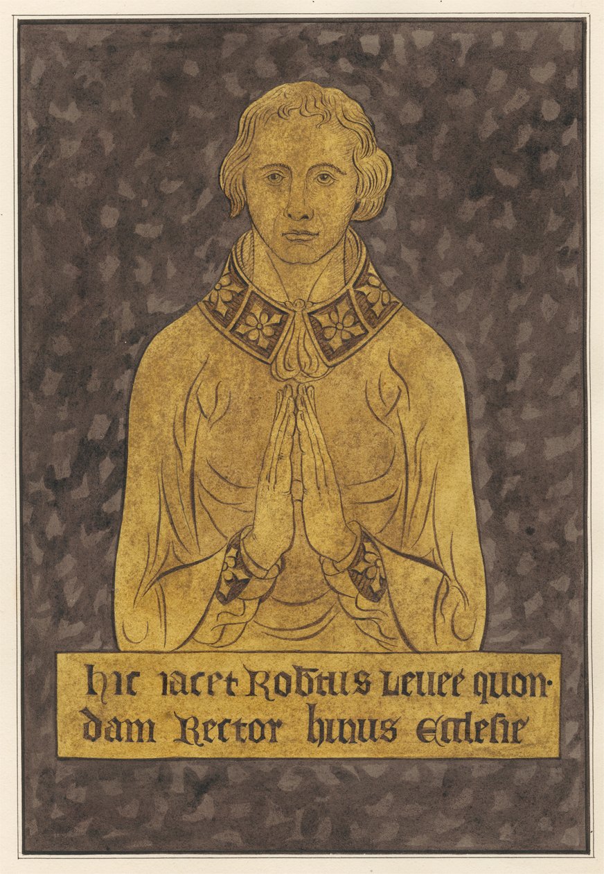 Mässingsplatta för Robert Lellee från Hayes Church av Daniel Lysons