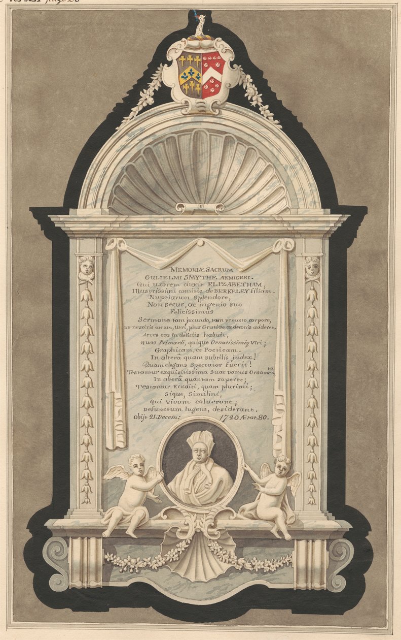Minnesmärke till William Smith från Cranford Church av Daniel Lysons