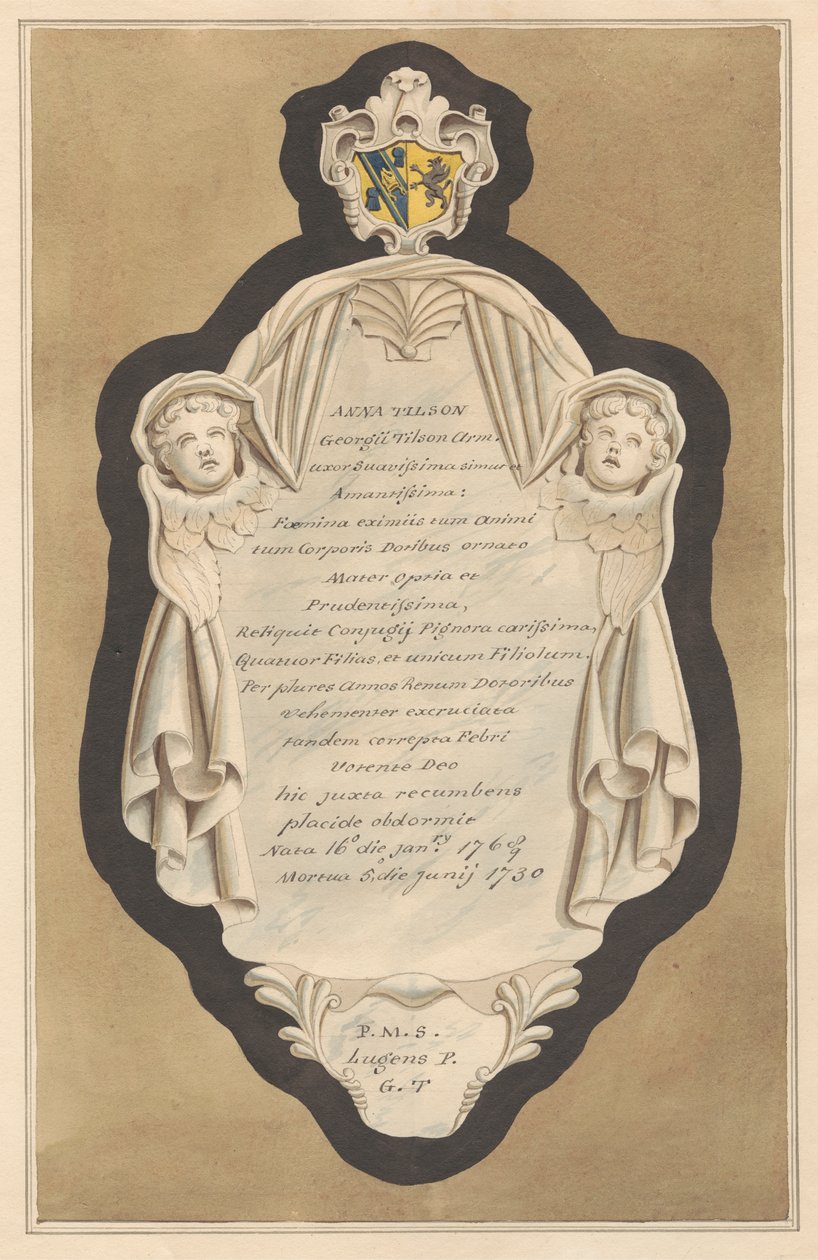 The Environs of London, Vol. II: Memorial till Anna Tilson från Hampton Church av Daniel Lysons