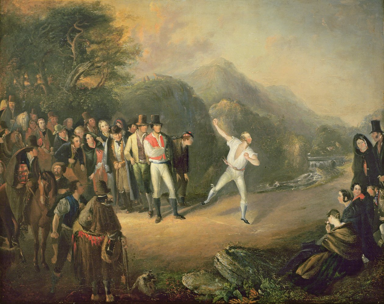 Bowlingmatch på Castlemary, Cloyne, 1847 av Daniel MacDonald
