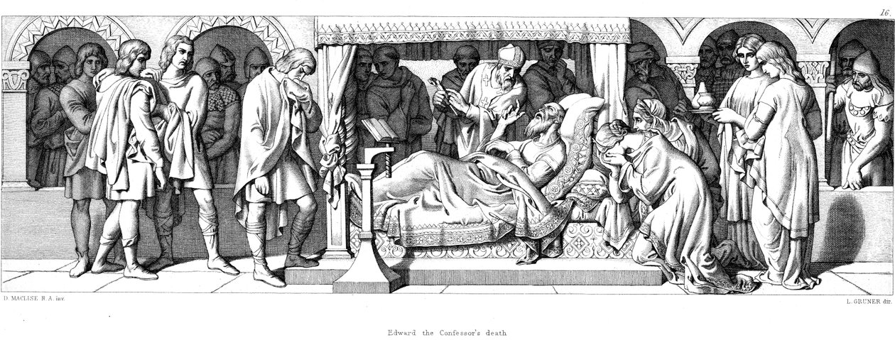 Edward Bekännarens död, 1042 1866 av Daniel Maclise
