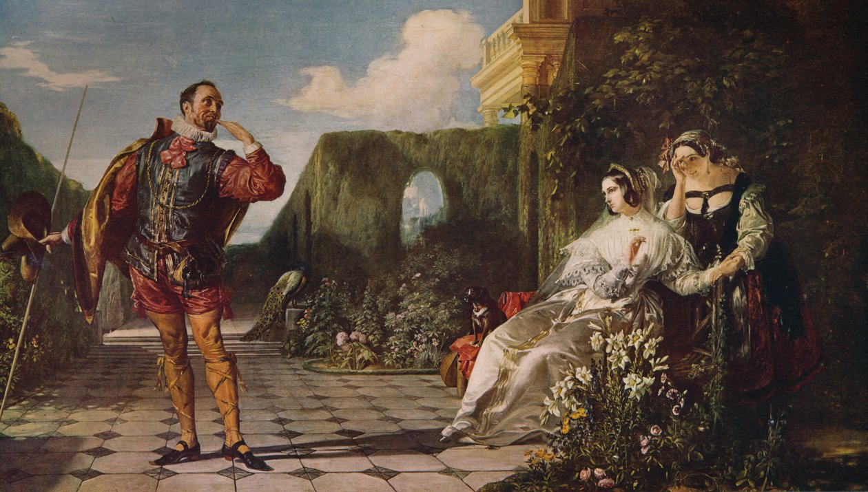 Malvolio och grevinnan, c1840, c1915 av Daniel Maclise