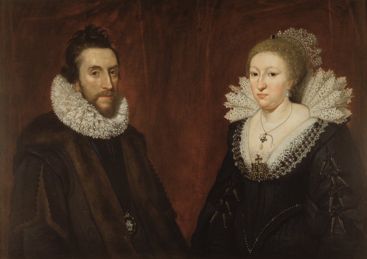 Dubbelporträtt av Thomas Howard, 14:e "Collector" Earl of Arundel, och hans hustru Aletheia Talbot, 1618 av Daniel Mytens