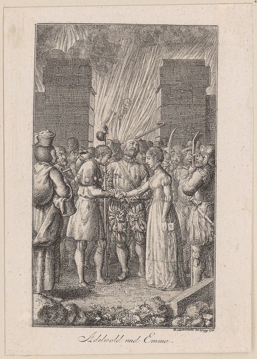 Adelwold och Emma. Ballad av Bertrand av Daniel Nikolaus Chodowiecki