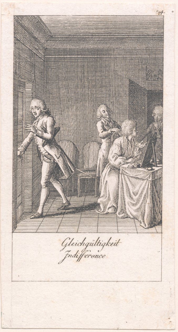 Motiv för äktenskap och deras konsekvenser. Bl. 4 av Daniel Nikolaus Chodowiecki