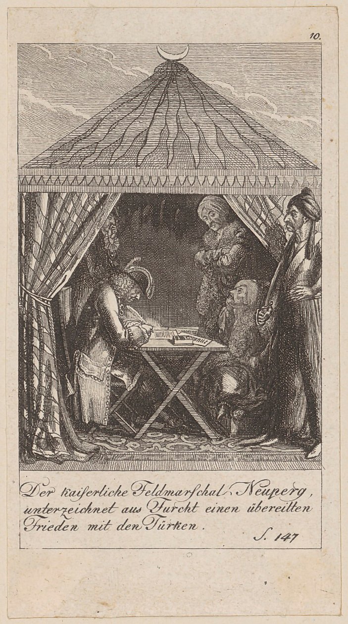 Blad 10 i serien "Brandenburgs historia" av Daniel Nikolaus Chodowiecki