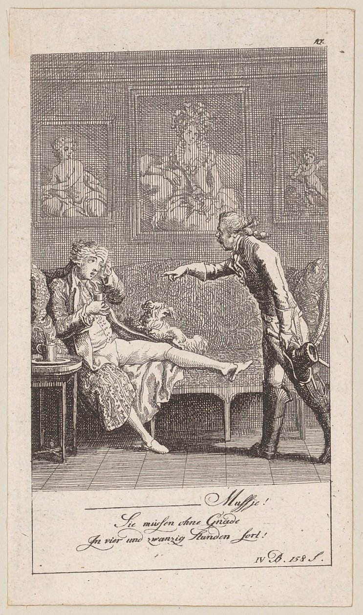 Blad 10 till Blumauers "Aeneid" av Daniel Nikolaus Chodowiecki