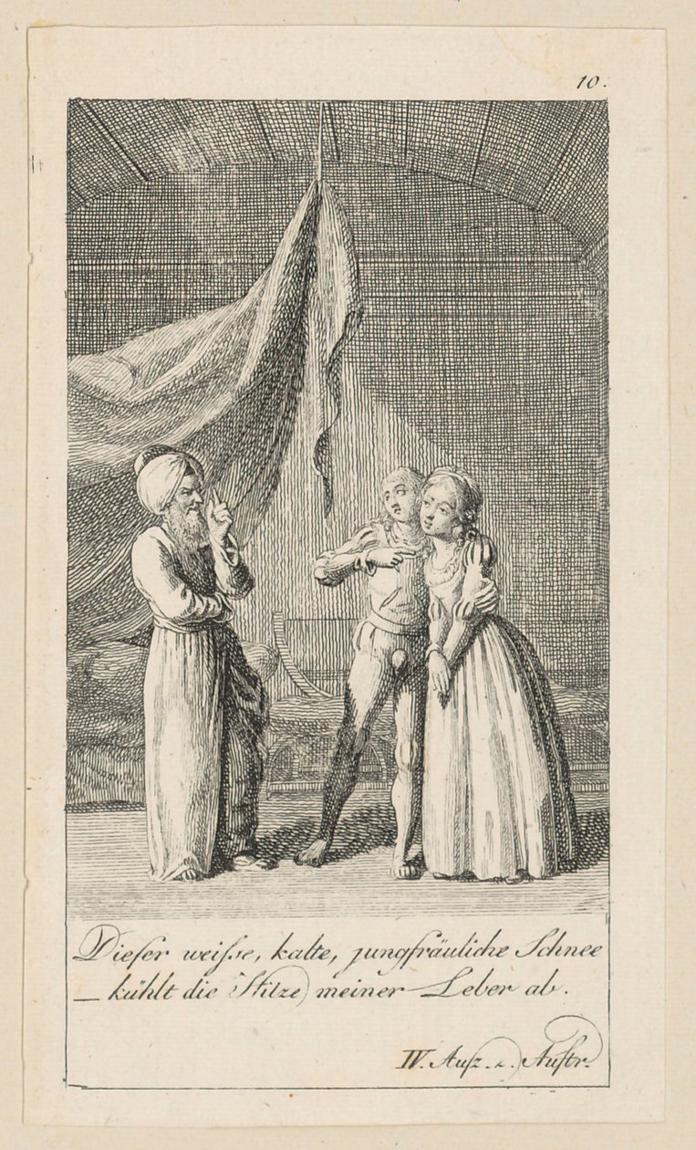 Blad 10 till Shakespeares "Stormen" av Daniel Nikolaus Chodowiecki