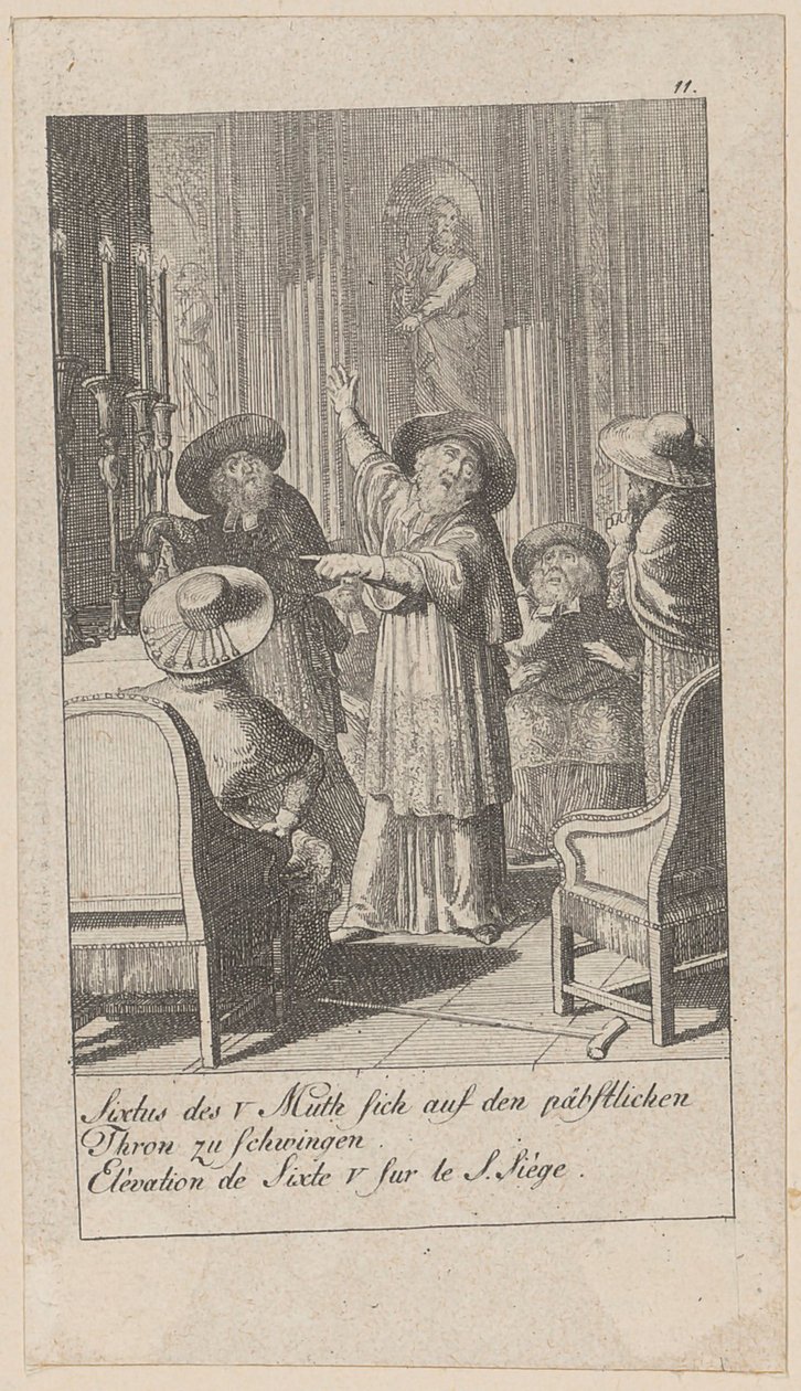 Blad 11 ur serien "Medeltida och modern historia" av Daniel Nikolaus Chodowiecki