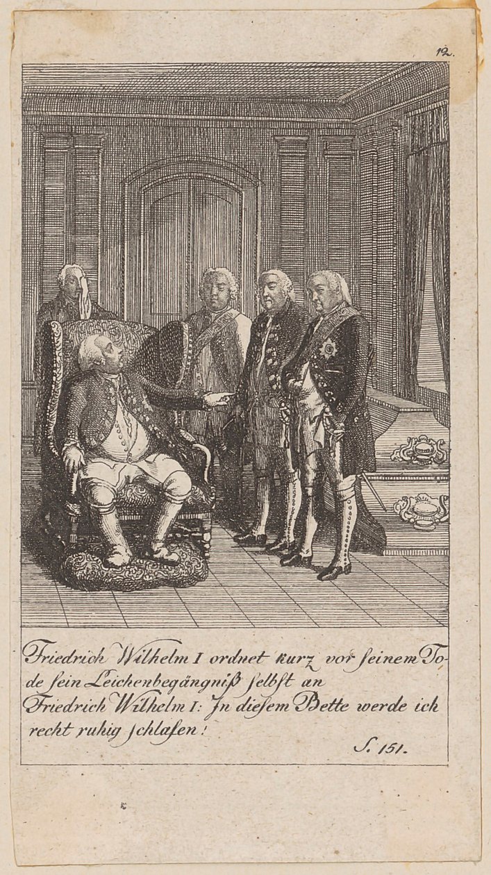 Blad 12 ur serien "Brandenburgs historia" av Daniel Nikolaus Chodowiecki