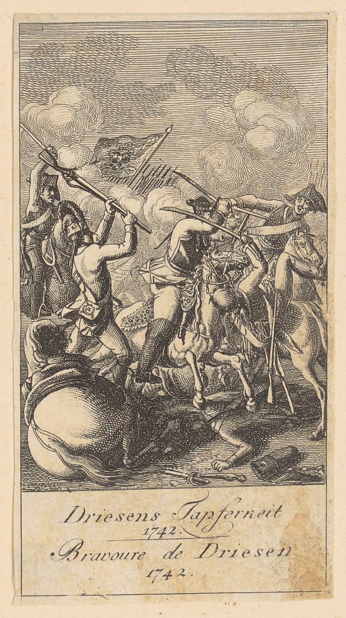 Blad 2 ur "Brandenburgska krigsscener" av Daniel Nikolaus Chodowiecki
