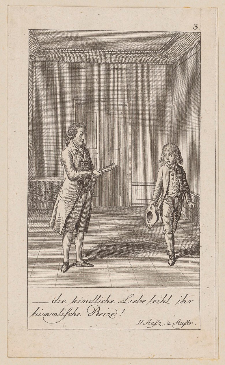 Blad 3 till Aug. von Kotzebues "Indianerna i England" av Daniel Nikolaus Chodowiecki