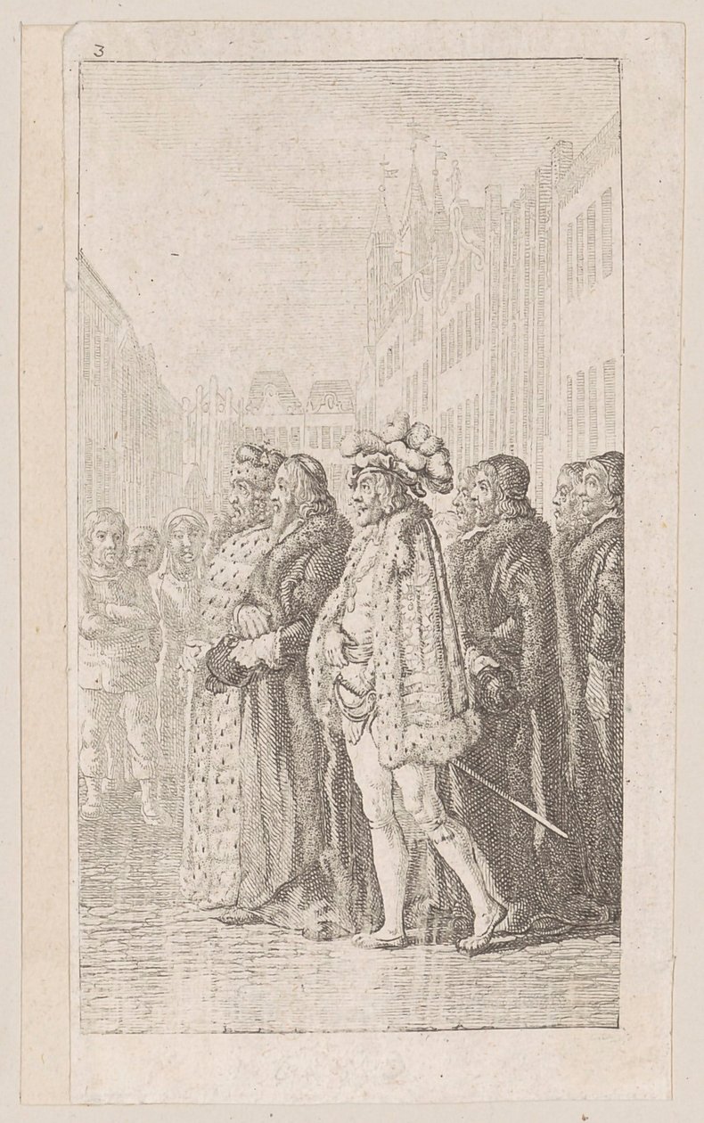 Blad 3 till ”Preussisch-Brandenburgischen Staatengeschichte”, andra delen av Daniel Nikolaus Chodowiecki