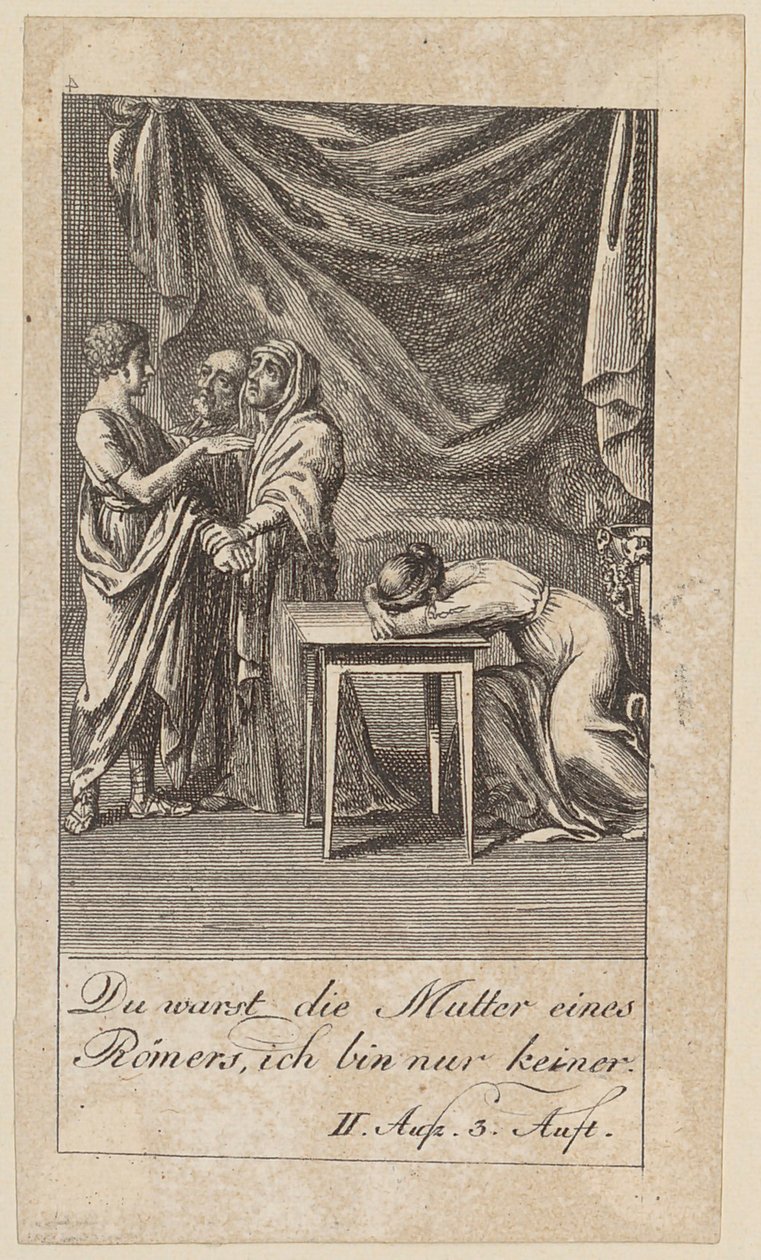 Blad 4 till Shakespeares "Coriolanus" av Daniel Nikolaus Chodowiecki