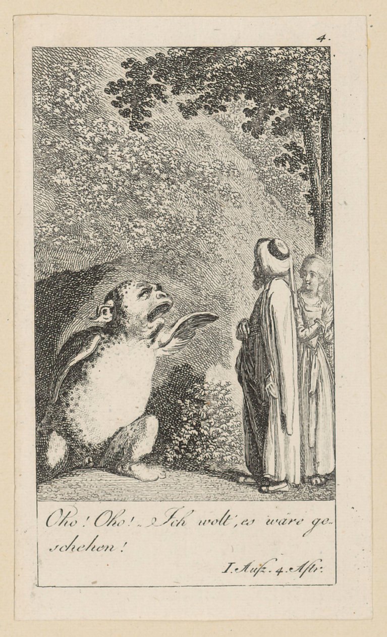 Plansch 4 till Shakespeares "Stormen" av Daniel Nikolaus Chodowiecki