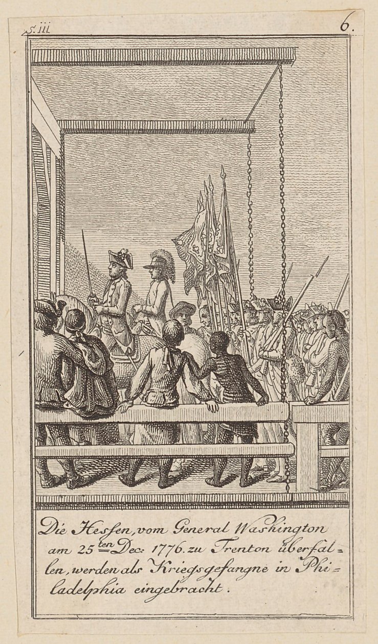 Blad 6 i serien till uppsatsen "Historien om revolutionen i Nordamerika" av M. C. Sprengel. av Daniel Nikolaus Chodowiecki