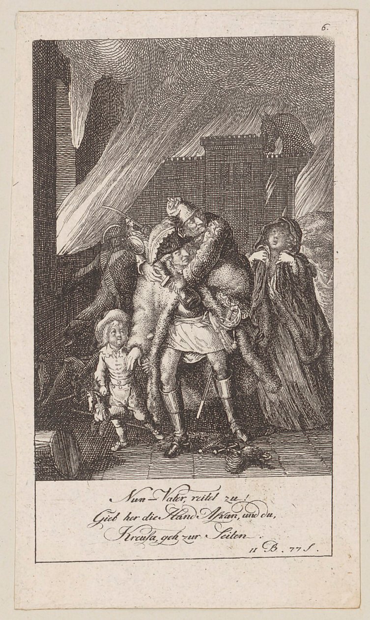Plansch 6 till Blumauers "Aeneid" av Daniel Nikolaus Chodowiecki