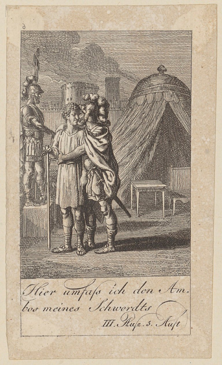 Blad 6 till Shakespeares "Coriolanus" av Daniel Nikolaus Chodowiecki