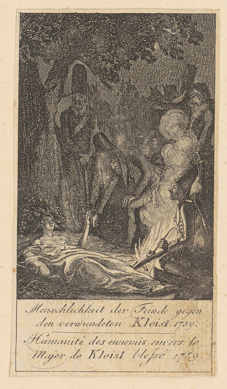 Blad 8 ur "Brandenburgska krigsscener" av Daniel Nikolaus Chodowiecki