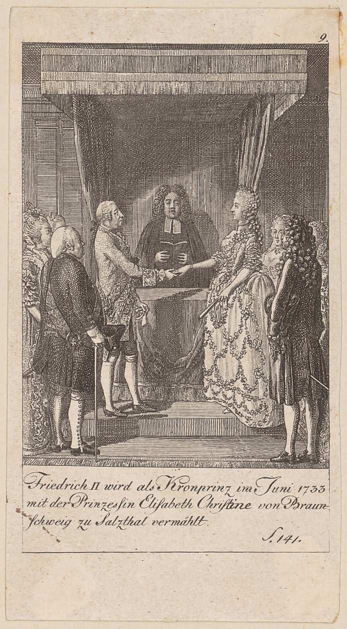 Blad 9 ur serien ”Brandenburgs historia” av Daniel Nikolaus Chodowiecki