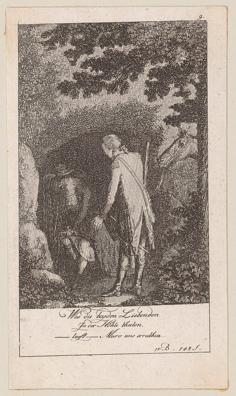 Blad 9 till Blumauers ”Aeneid” av Daniel Nikolaus Chodowiecki