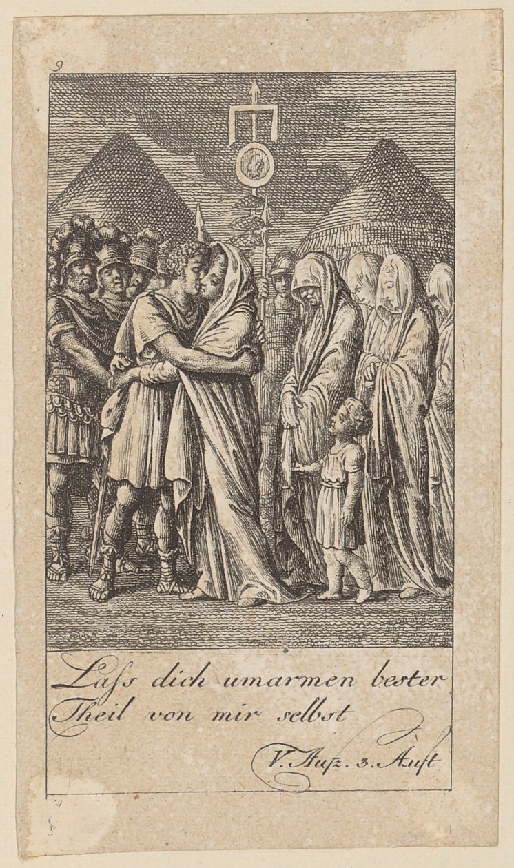 Blad 9 till Shakespeares "Coriolanus" av Daniel Nikolaus Chodowiecki