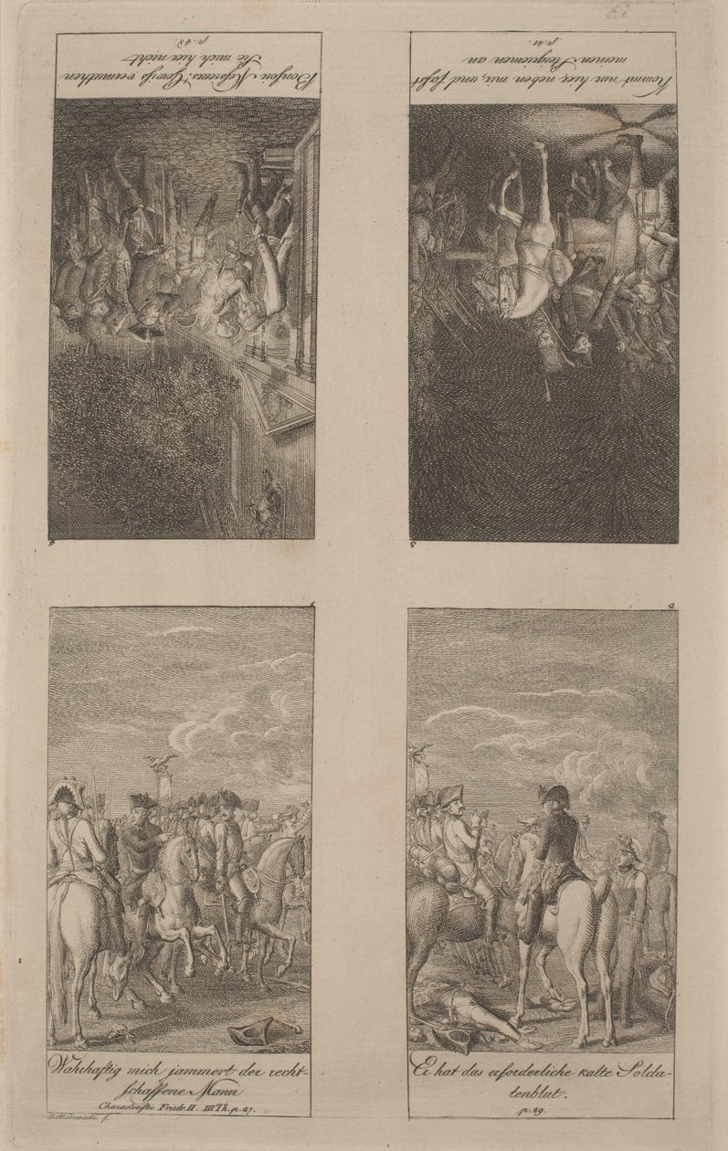 Egenskaper hos kung Frederik II (del III) av Daniel Nikolaus Chodowiecki