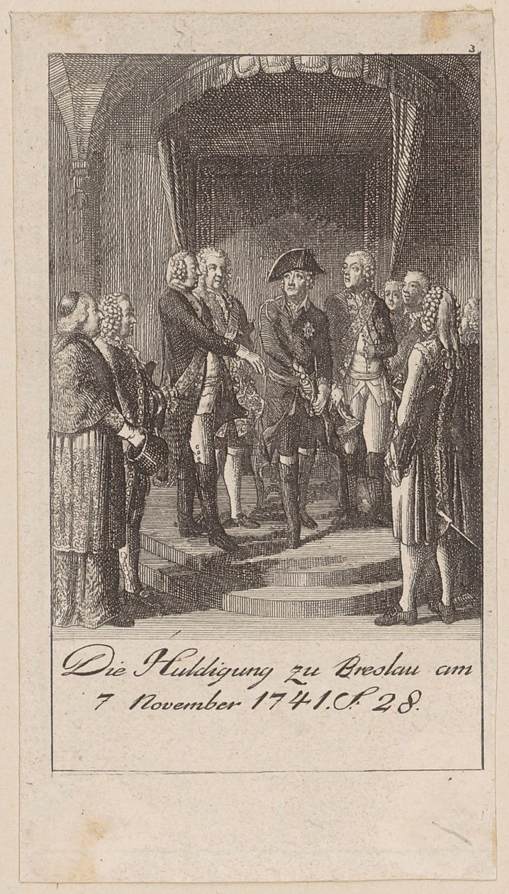 Hyllning i Breslau den 7 november 1741 av Daniel Nikolaus Chodowiecki