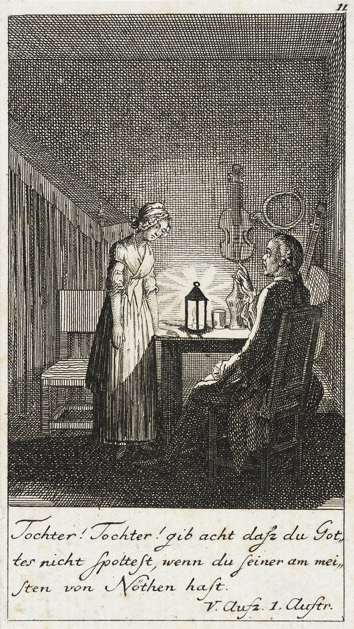 Illustration 11 till Schillers ”Intriger och kärlek” av Daniel Nikolaus Chodowiecki