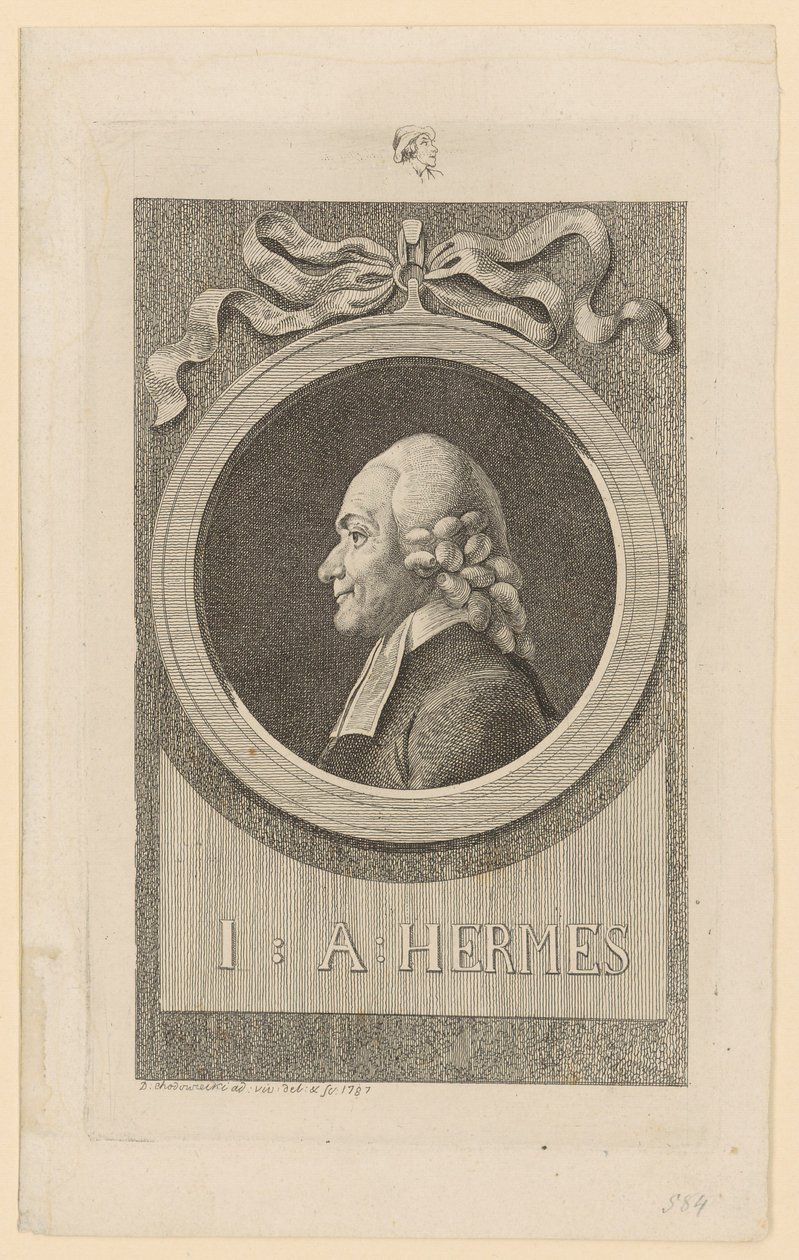 Porträtt av Ioh. Aug. Hermes av Daniel Nikolaus Chodowiecki