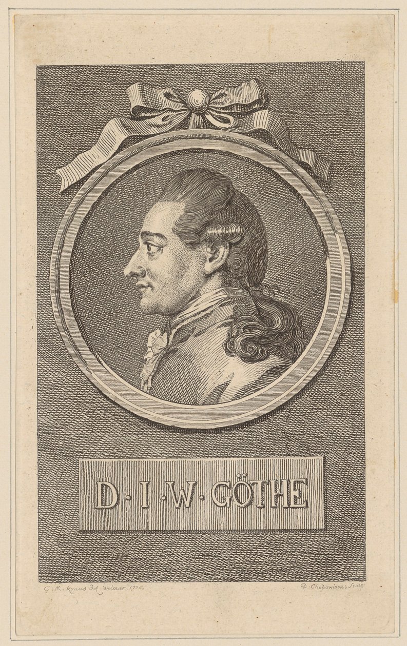 Porträtt av Johann Wolfgang Goethe av Daniel Nikolaus Chodowiecki