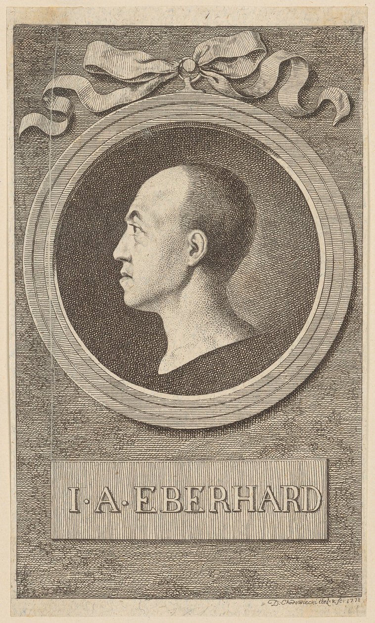 Porträtt av professor J. A. Eberhard av Daniel Nikolaus Chodowiecki