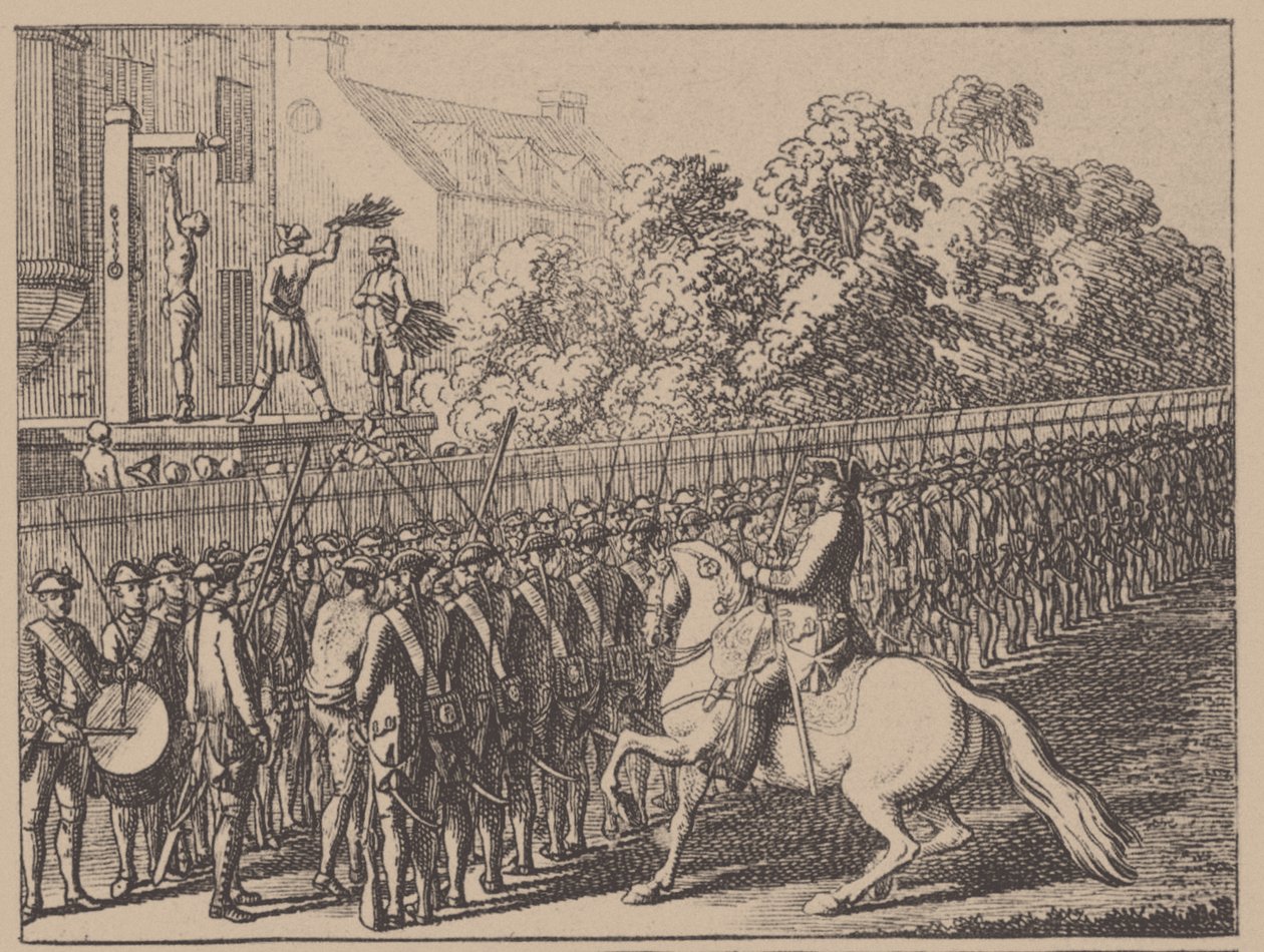 Kör handsken. Illustration från Elementartwerk av J.B. Basedow, 1774 av Daniel Nikolaus Chodowiecki