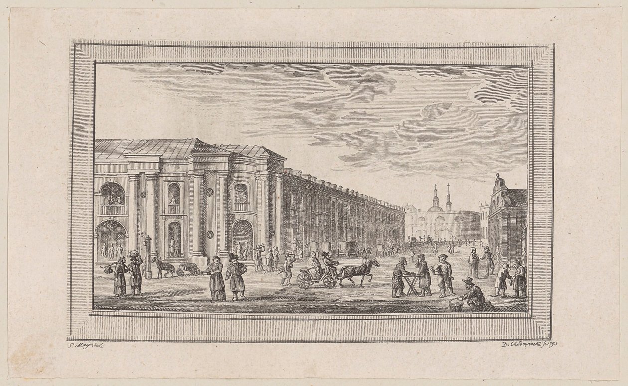 Kopparstich till Storch’s ”Målningar från Sankt Petersburg”, andra delen av Daniel Nikolaus Chodowiecki