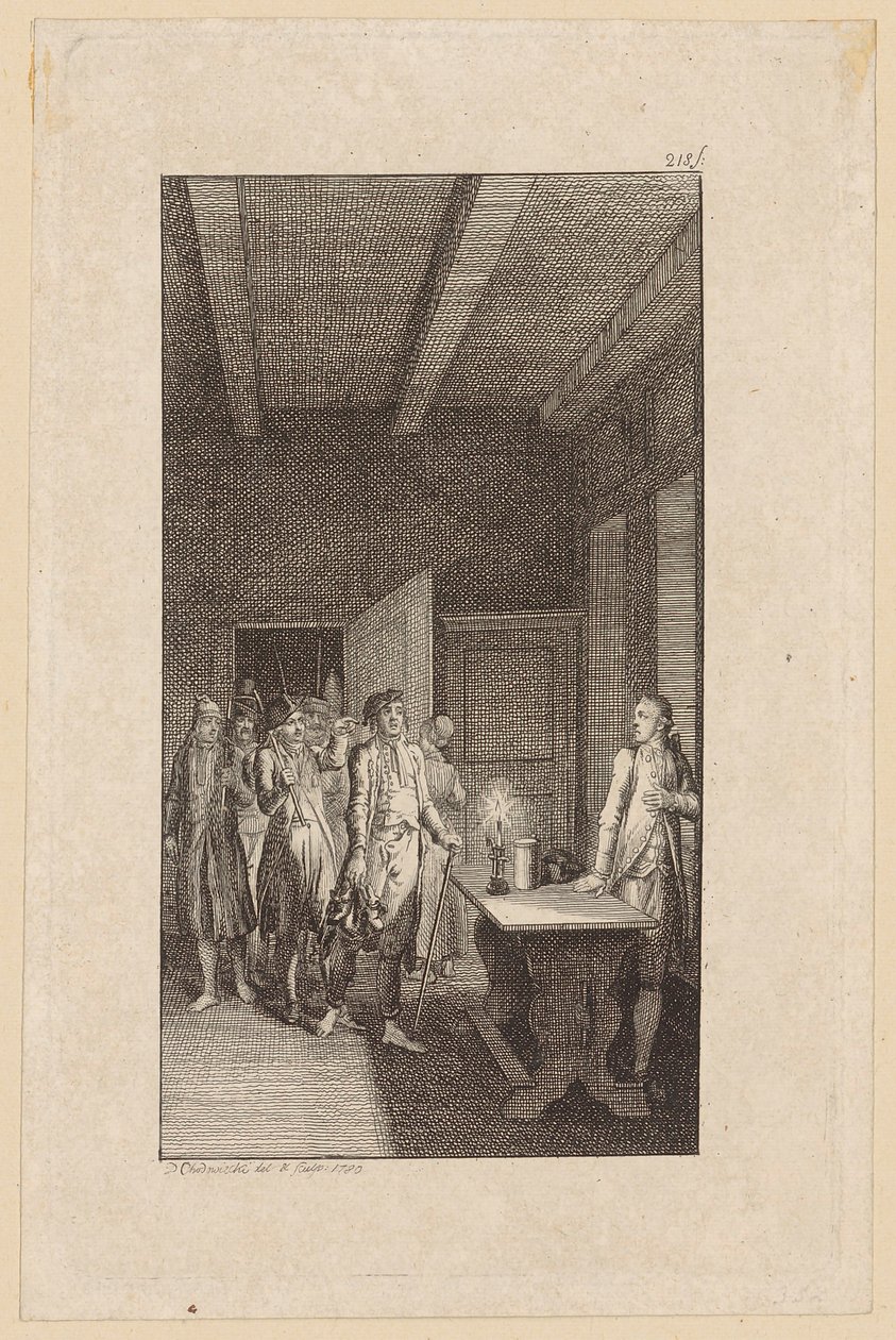 Kopparstans till Westphals ”Wilhelm Edelwald” av Daniel Nikolaus Chodowiecki