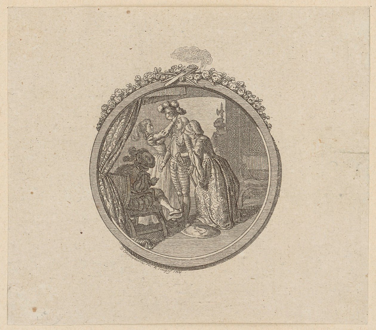 Titelvinjett till riddarromanen ”Palmerin von Oliva” av Daniel Nikolaus Chodowiecki