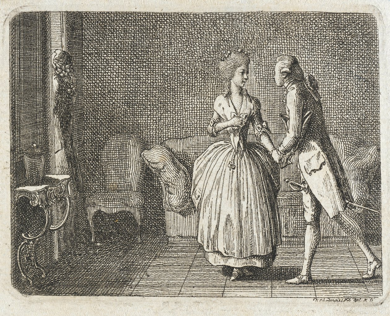 Titelbild till Meissners ”Sketches” av Daniel Nikolaus Chodowiecki