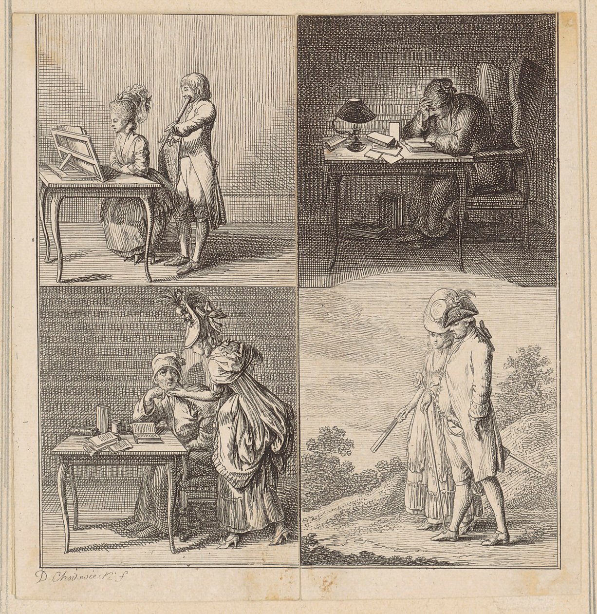 Utan titel [VII] av Daniel Nikolaus Chodowiecki