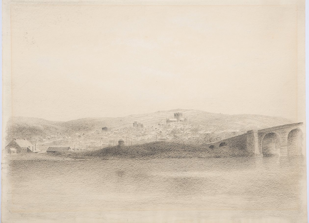 Hexham, ca 1916 (träkol på papper) av Daniel Oliver