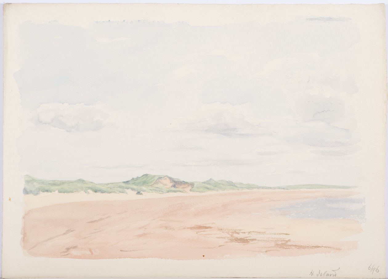 Holy Island, 1896 (penna och wc på papper) av Daniel Oliver