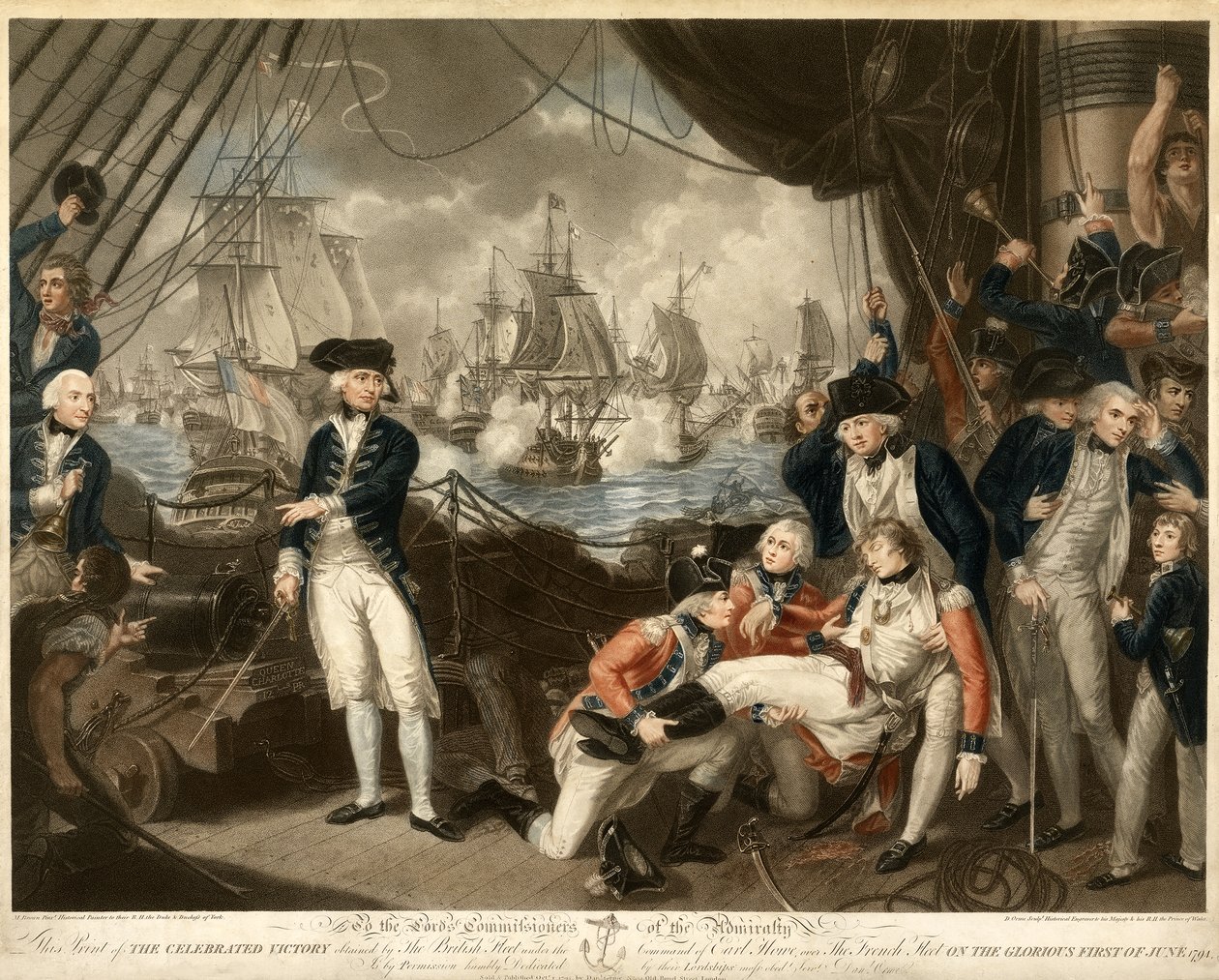 Seger av Lord Howe på den härliga första juni 1794, pub. 1795 av Daniel Orme