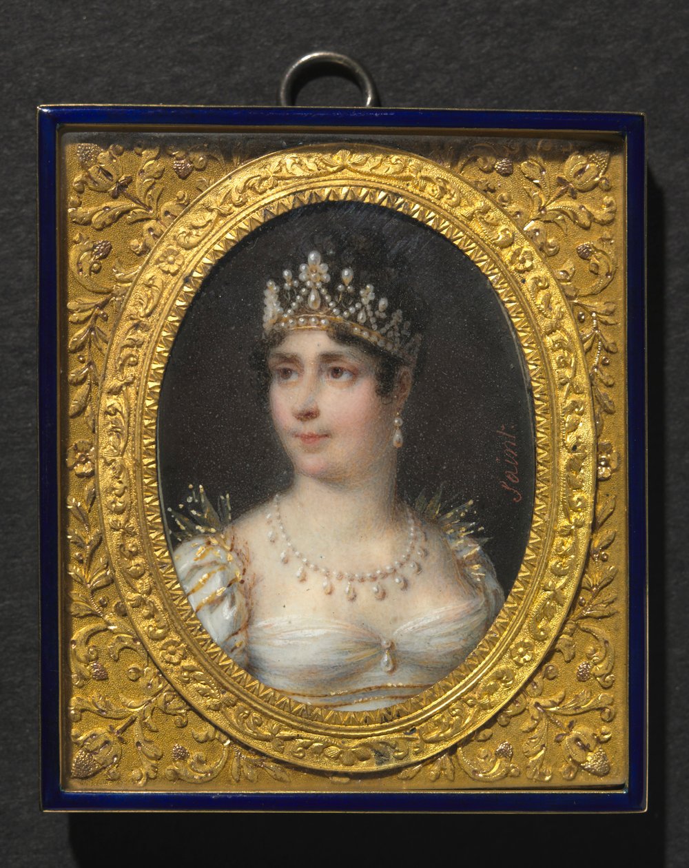Porträtt av Josephine de Beauharnais, fransmännens kejsarinna, ca. 1806. av Daniel Saint