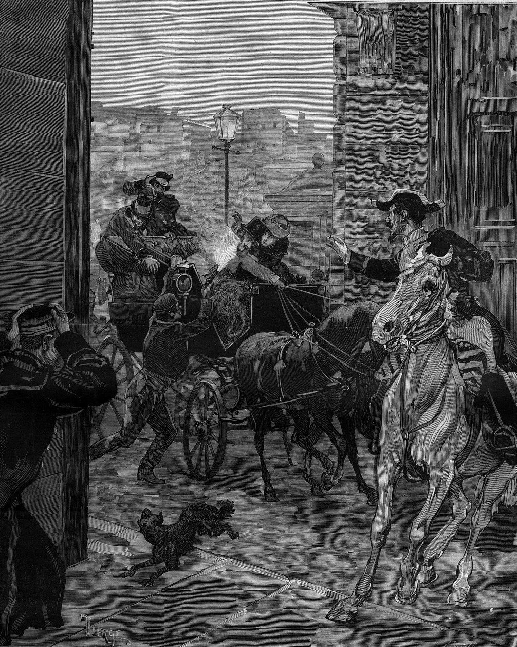 Mordförsök på kung Alfonso XII (1857-1885), 30 december av Daniel Urrabieta Vierge