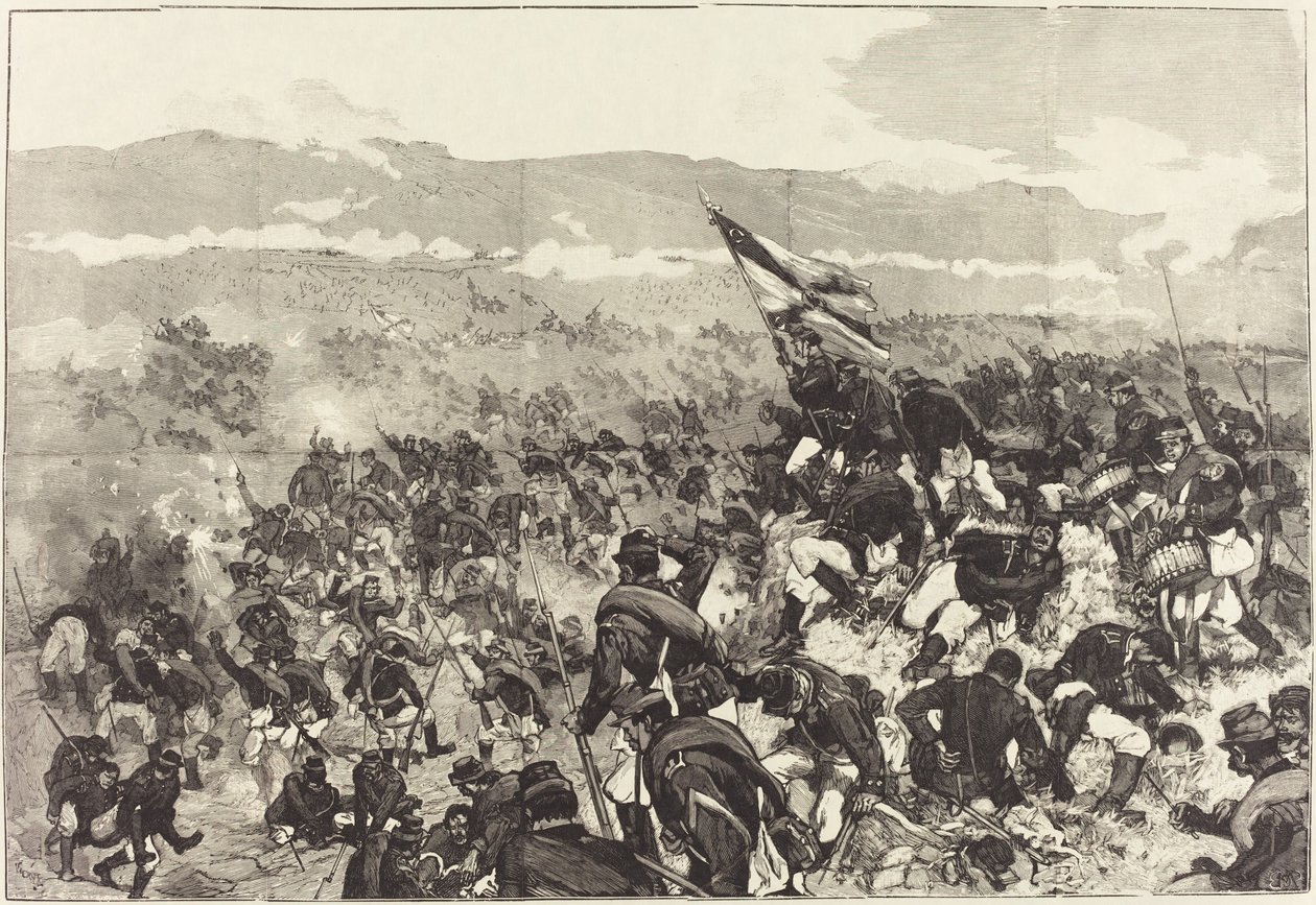 Slaget vid Plevna. 30 juli, Attack on the Heights..., 18831890. av Daniel Urrabieta Vierge