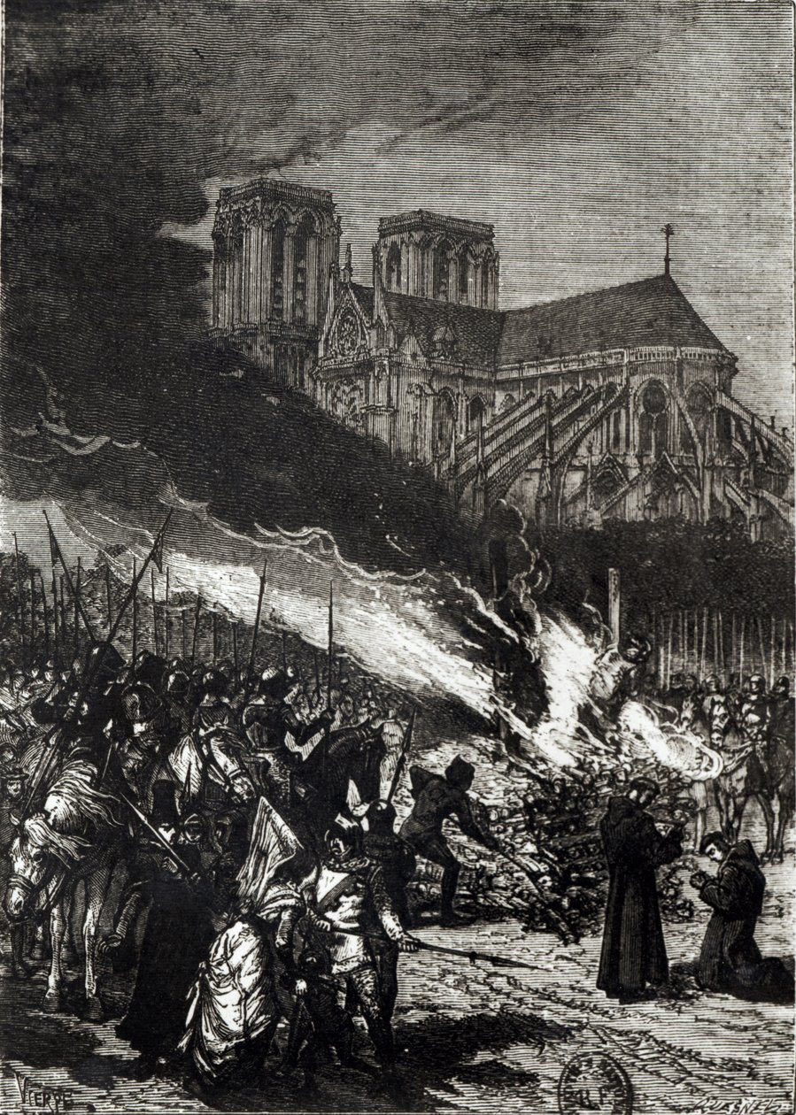 Burning of the Templars, illustration från 