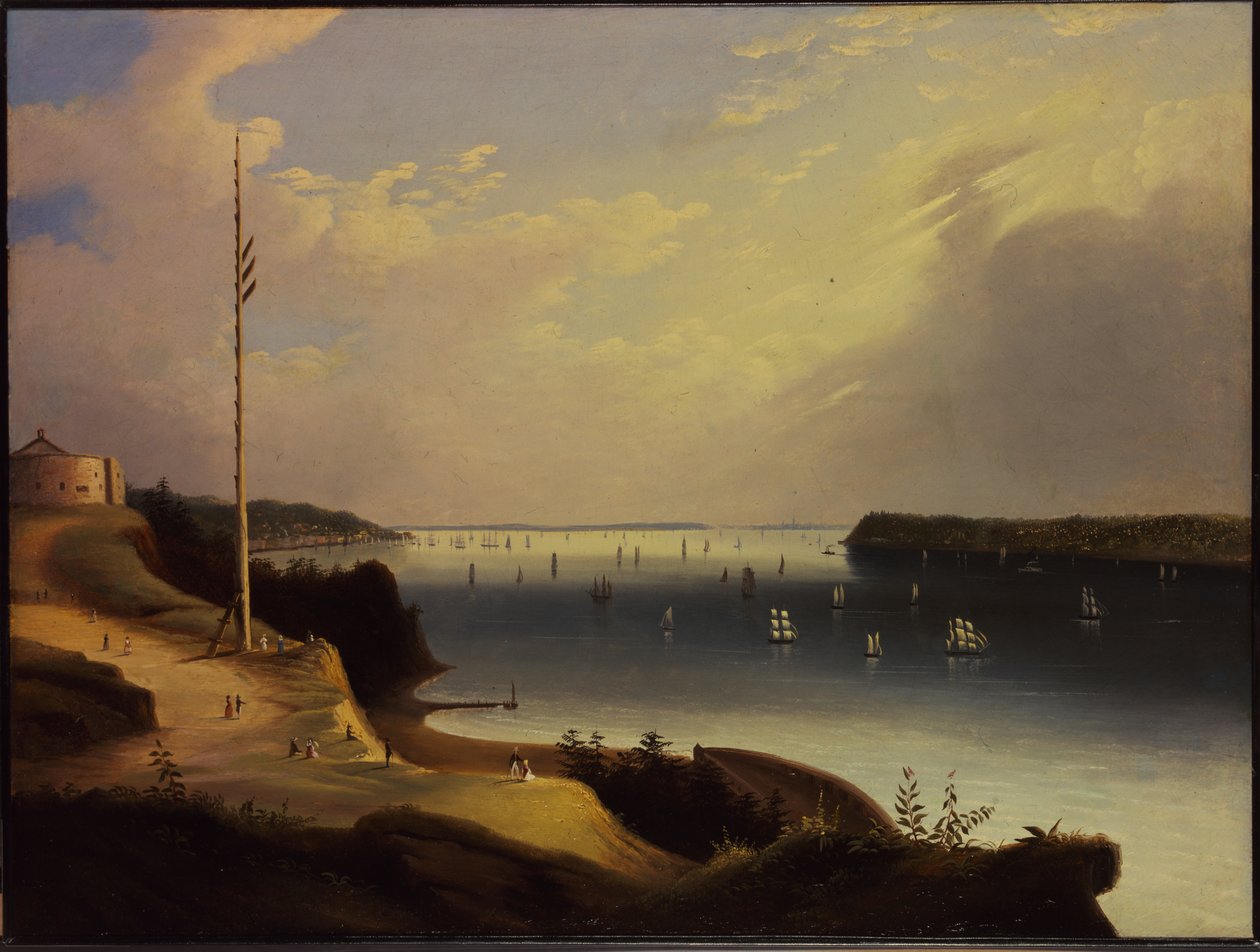 New Yorks hamn, ca 1835 av Daniel Wadsworth