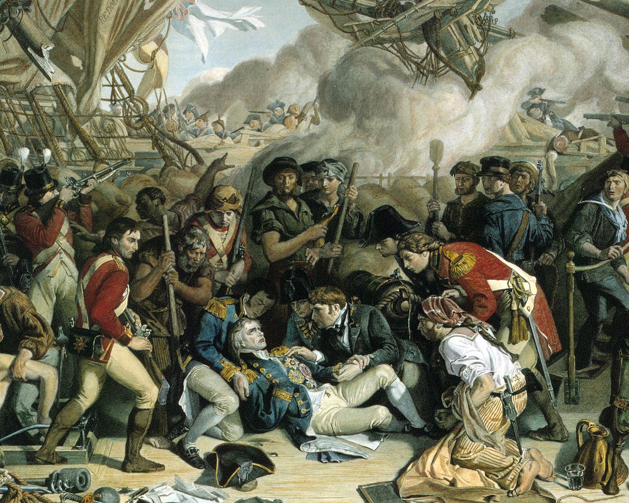 Nelsons död, detalj av segerns nedre däck, 1863-65 av Daniel after Maclise