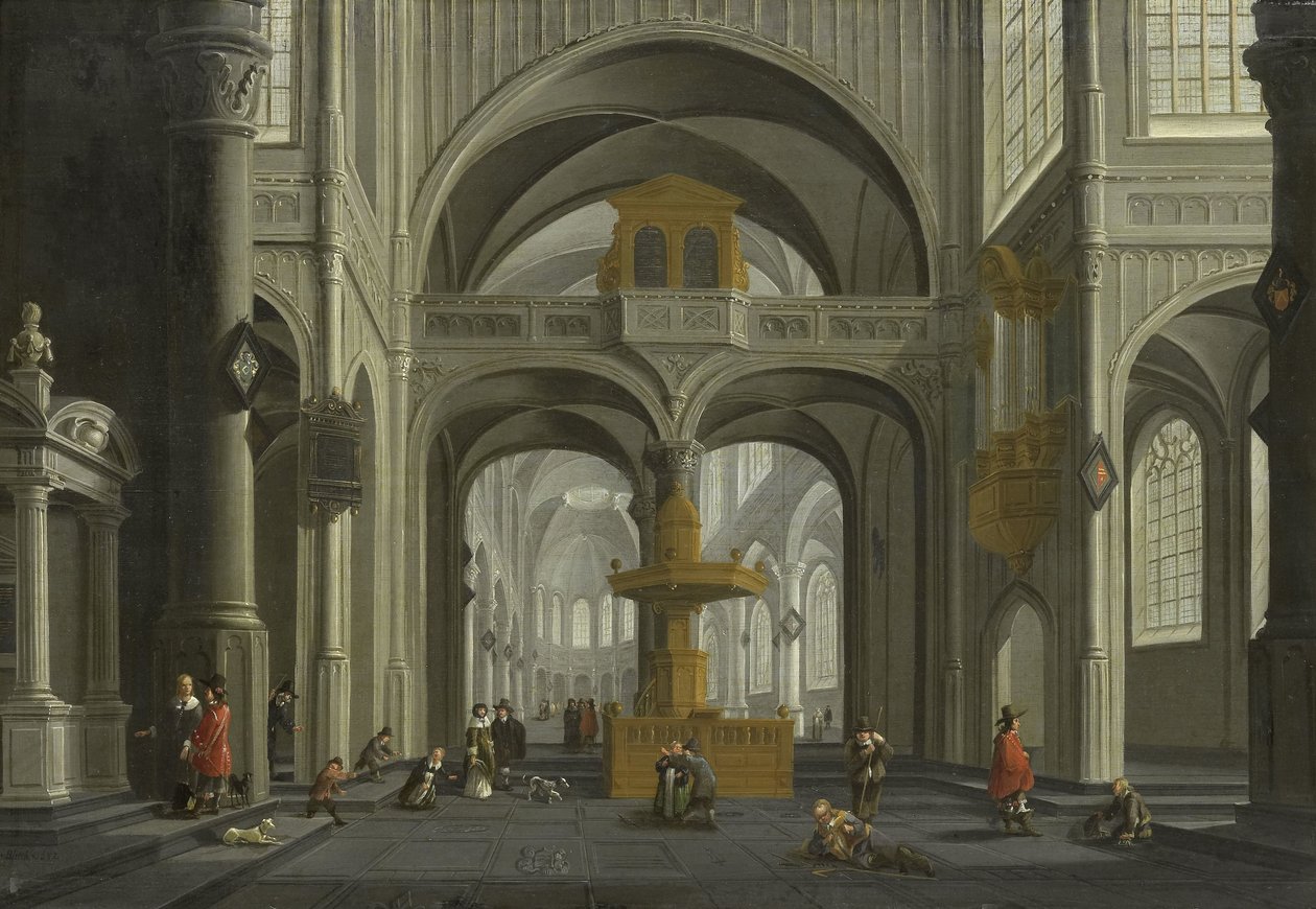 Kyrkans interiör av Daniel de Blieck